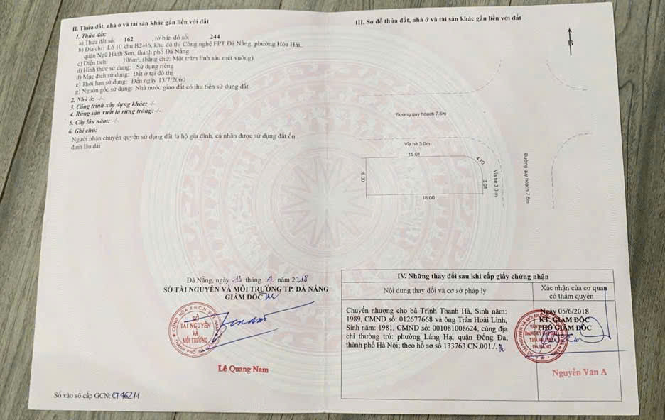 📌📌📌LÀM VIỆC TRỰC TIẾP GIÁ TỐT !!! LÔ GÓC FPT CITY GIÁ 6.3T