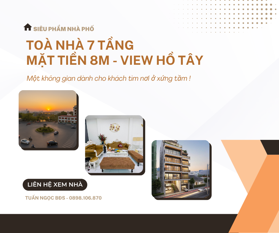 ✨ Vị trí vàng – Tầm nhìn ôm trọn Hồ Tây – Siêu phẩm triệu đô có 1 không 2 ✨