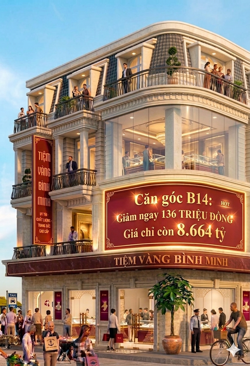 SHOPHOUSE GÓC 2 MẶT TIỀN CHỢ CÁI VỒN - VĨNH LONG
