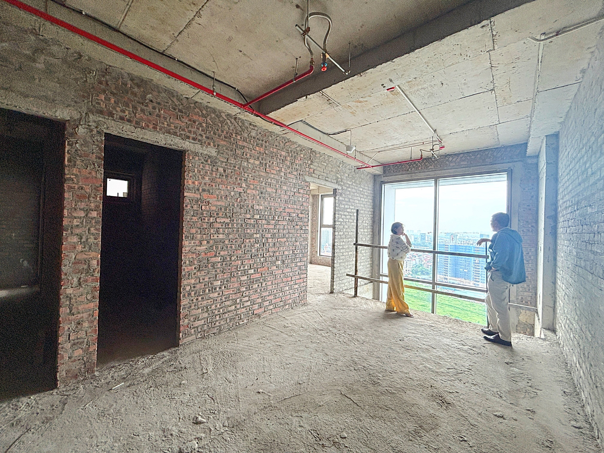 Duplex thông tầng Khai Sơn City - view hồ 22ha - công trình thô - tầng 20-21