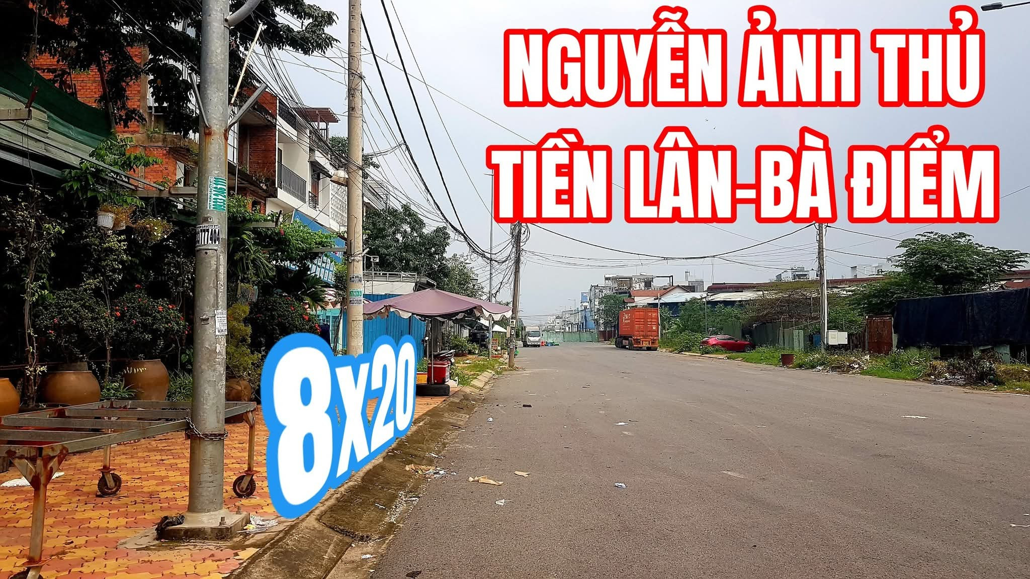 🟥Mặt tiền Nguyễn Ảnh Thủ Bán đất 200m² thổ cư ngang 8x25m giá 16.5 tỷ Xã Bà Điểm