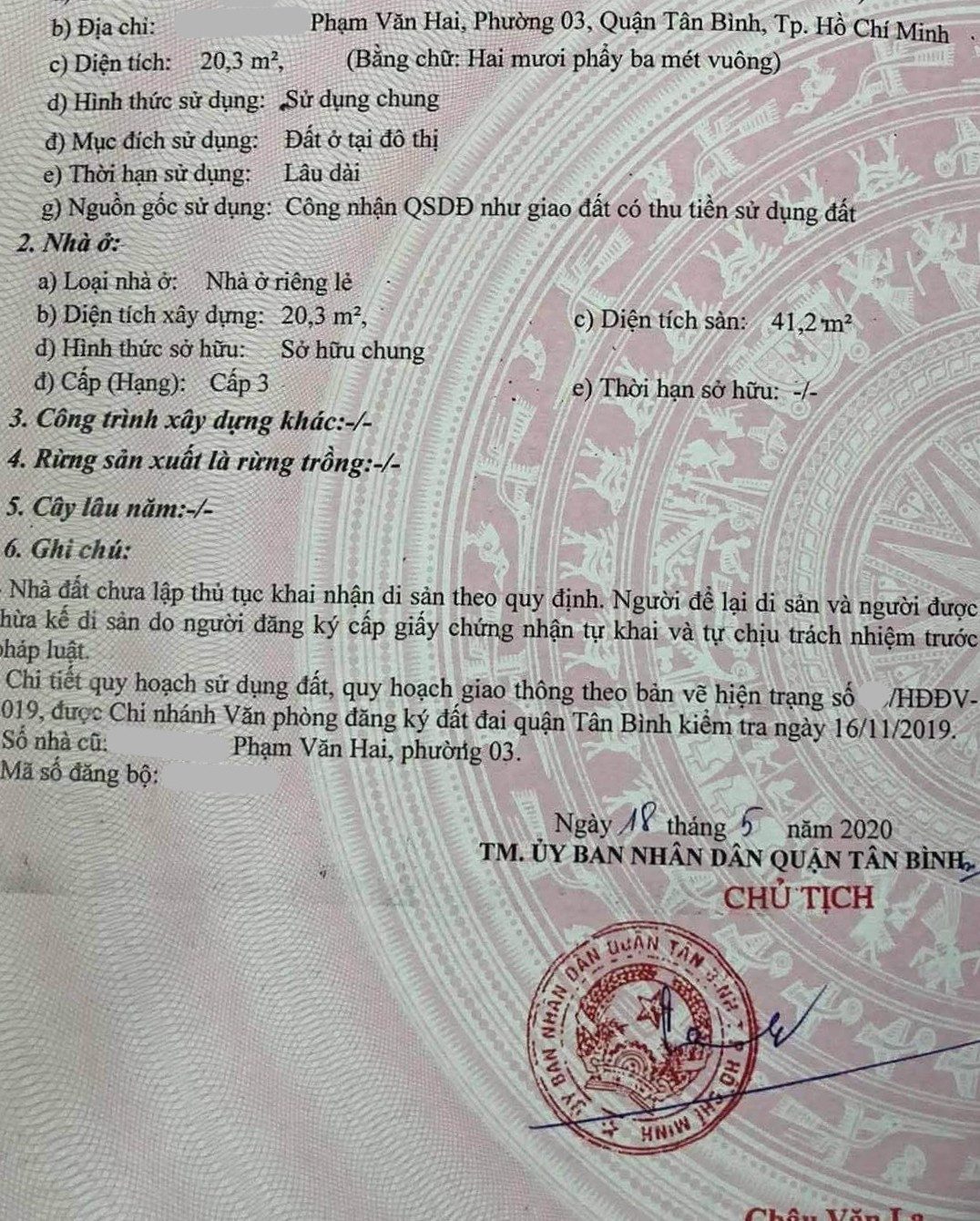 Nhà ngay chợ Phạm Văn Hai, 21m2 SHR vuông vức hơn 2 tỷ