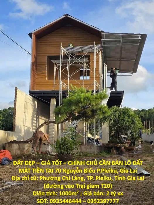 ĐẤT ĐẸP – GIÁ TỐT – CHÍNH CHỦ CẦN BÁN LÔ ĐẤT MẶT TIỀN TẠI 70 Nguyễn Biểu P.Pleiku, Gia Lai