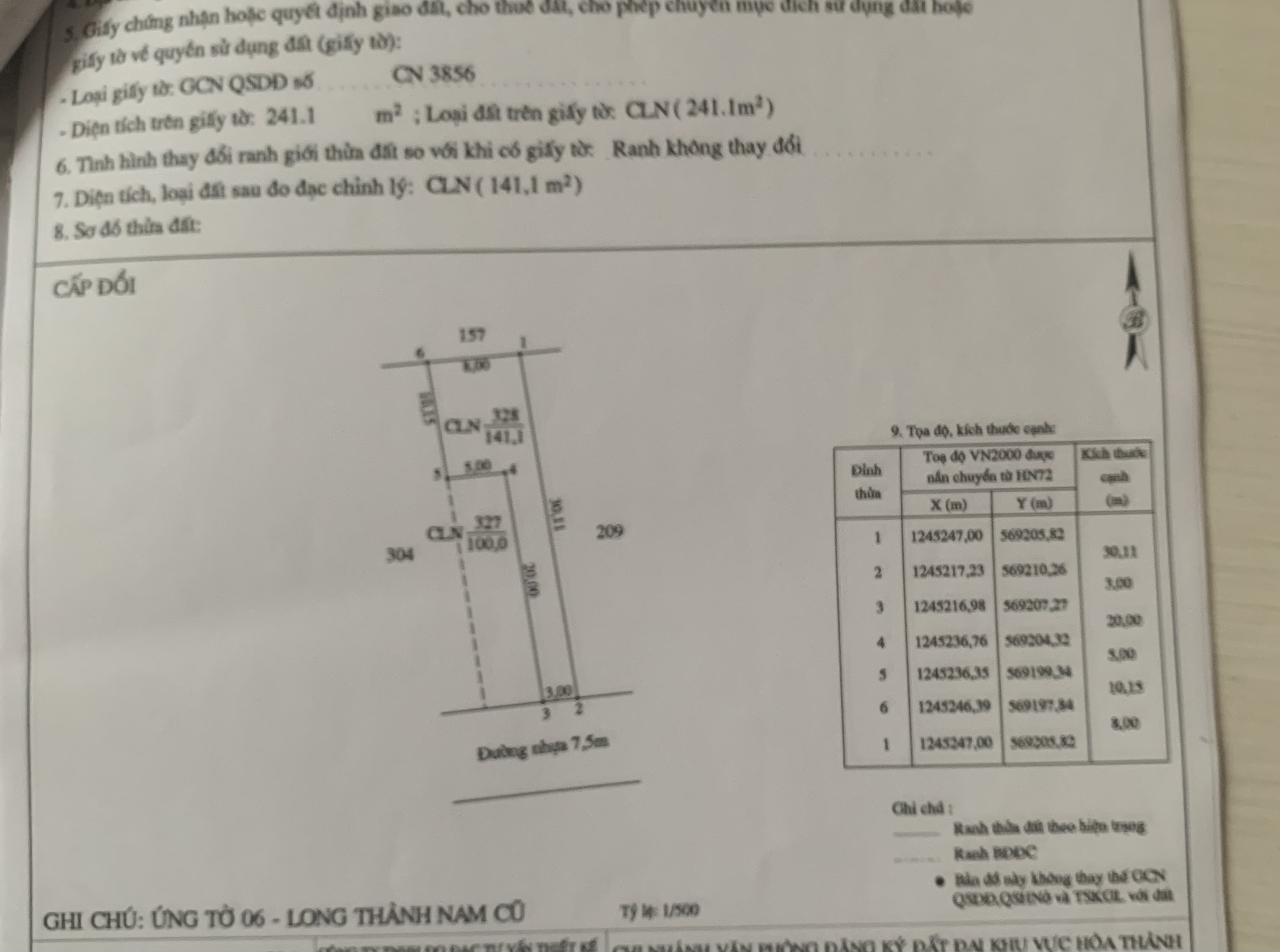 Bán đất 240m² ngang 8m giá 1.5 tỷ Phường Hòa Thành
