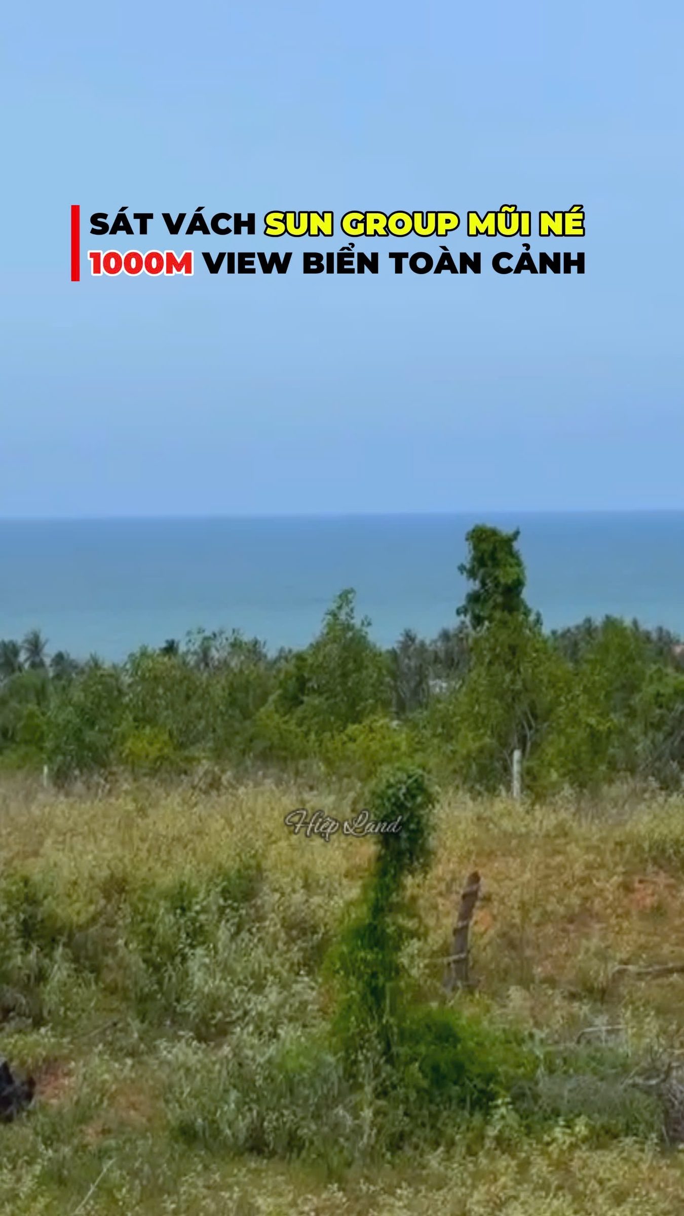Bán 1000m2 view biển toàn cảnh cạnh sungroup nguyễn đình chiểu, hàm tiến sân bay phan thiết