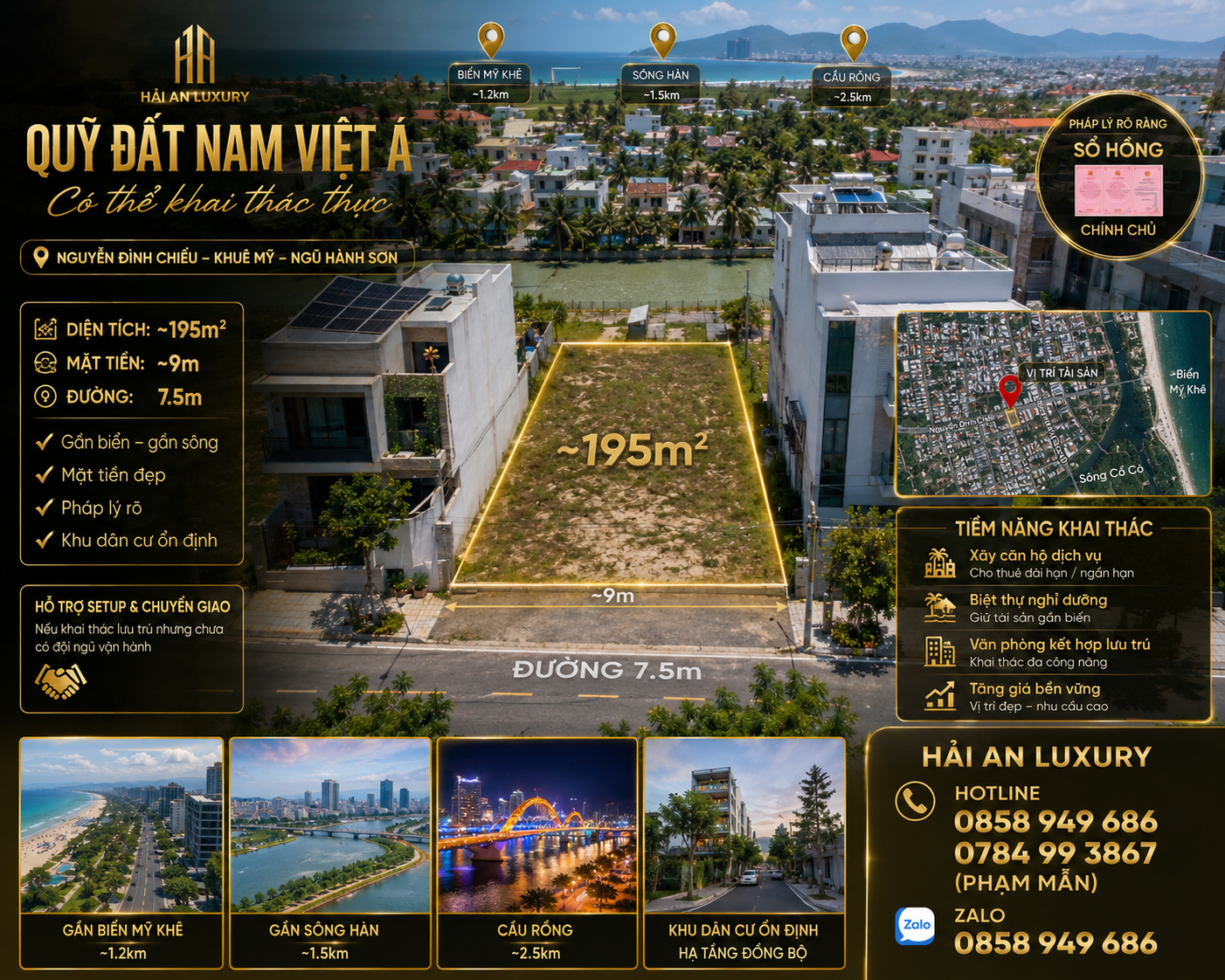Bán đất Nguyễn Đình Chiểu Nam Việt Á Đà Nẵng | Quỹ đất gần biển phù hợp căn hộ dịch vụ