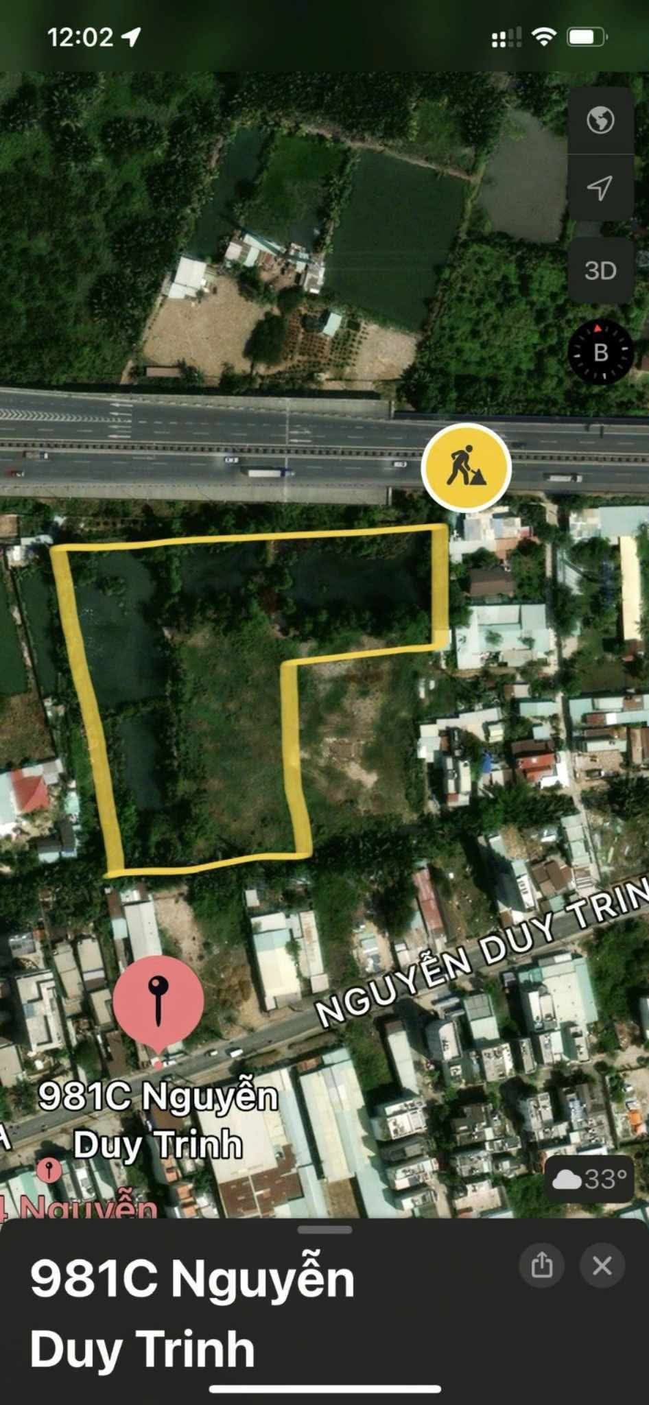 Bán đất 10593m² có sẵn 1600m² thổ cư ngang 5m giá 100 tỷ tại đường Nguyễn Duy Trinh Phường Long Trường