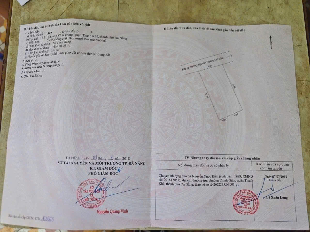 📌📌📌LÀM VIỆC TRỰC TIẾP GIÁ TỐT !!! Bán đất Nguyễn Hoàng, Vĩnh Trung