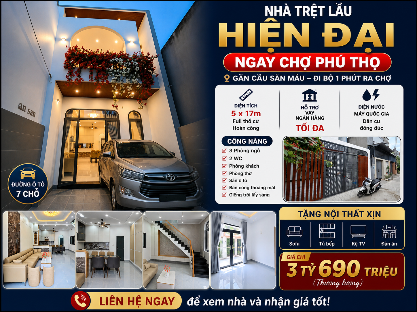 Bán nhà phường Trảng Dài, sổ riêng thổ cư, 1 trệt 1 lầu, 3PN, gần chợ Phú Thọ