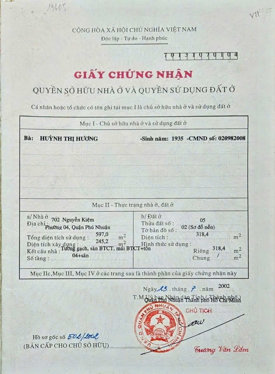 Bán nhà 702 Nguyễn Kiệm, P4, Phú Nhuận – Giá 60 tỷ
