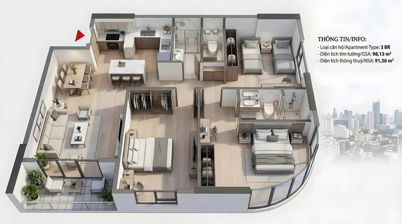 Fours Tower Đà Nẵng giá từ 1,8 tỷ + chiết khấu 26% | Mua nhà dễ nhất thời điểm này