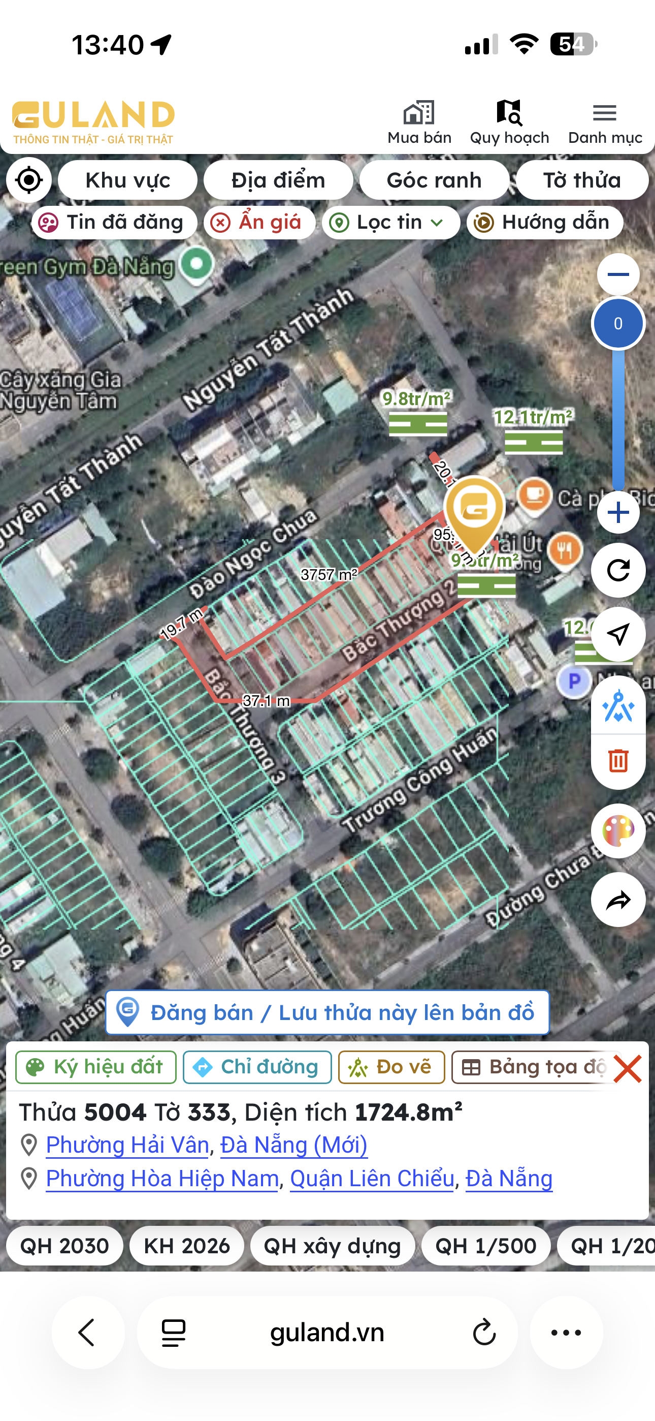 Đất Đà Nẵng đường Nguyễn Tất Thành Nối Dài Liên Chiểu