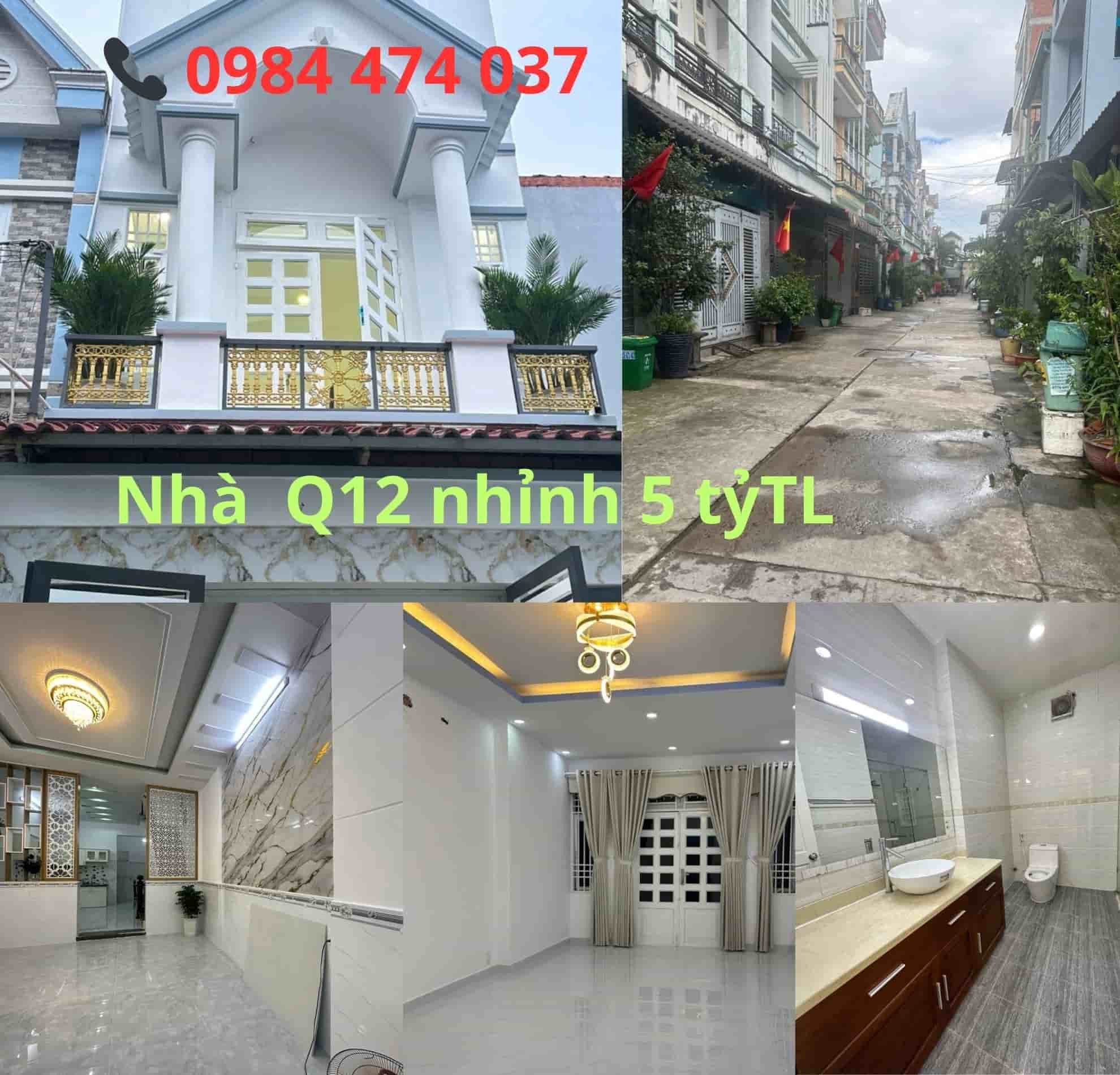 Bán nhà Nguyễn Thị Đặng Quận 12, hẻm VIP dân trí cao, 4x15m nở hậu 5.05m, 1 trệt 2 lầu BTCT, 4PN, pháp lý SHR, gần Nguyễn Ảnh Thủ – giá 5.95 tỷ thương lượng.