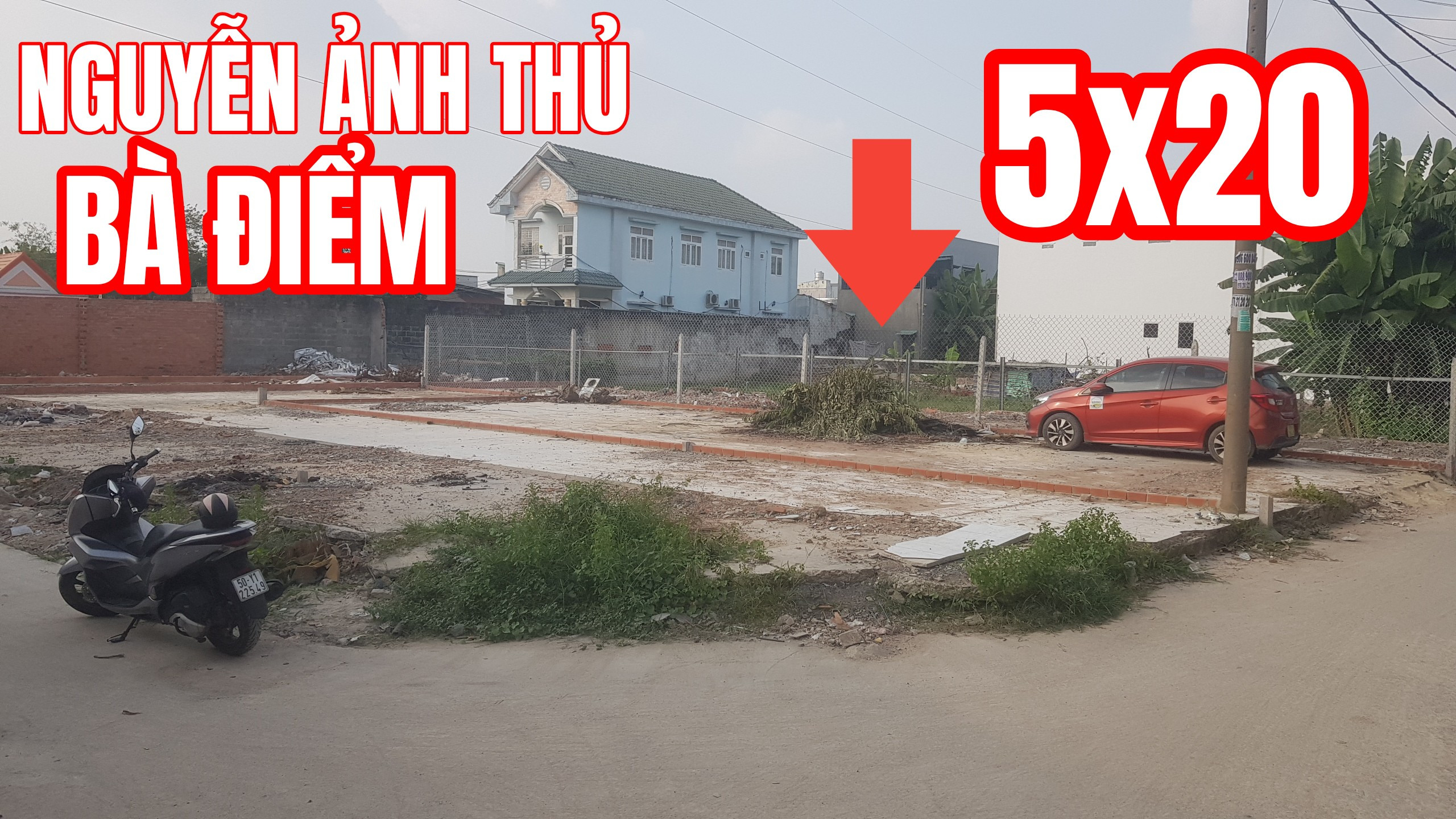 Đất đẹp / Nguyễn Thị Huê, Bà Điểm 5x20 sổ riêng full thổ cư 3ty650 đường oto thông hàng khó kiếm nhanh đi xem