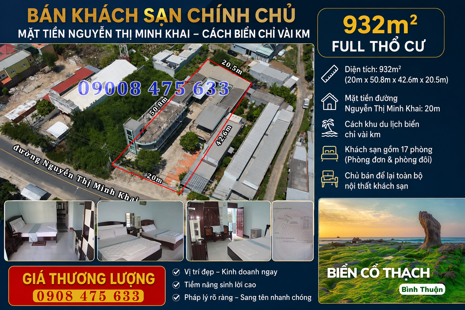 CƠ HỘI SỞ HỮU KHÁCH SẠN MẶT TIỀN TRUNG TÂM – QUỸ ĐẤT FULL THỔ CƯ HIẾM CÓ!