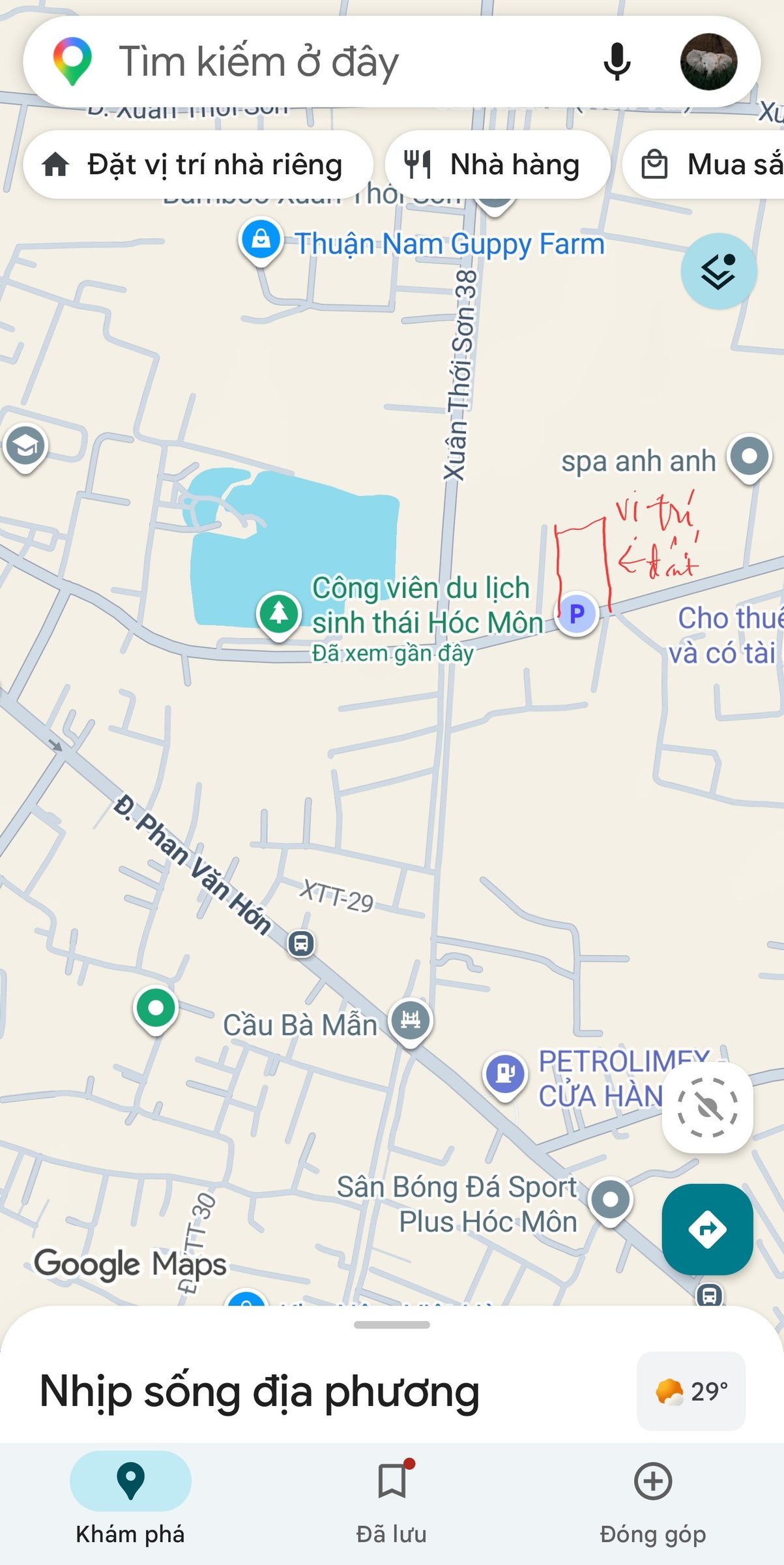 Cần bán đất mặt tiền Nguyễn Thị Thử gần công viên sinh thái