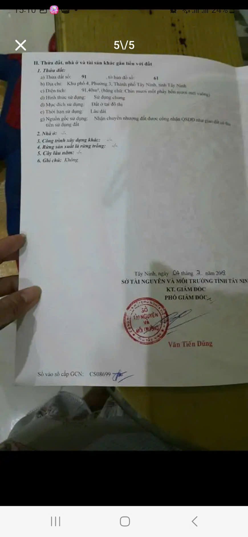 Bán nhà 91.4m² ngang 5m giá 1.6 tỷ Phường Tân Ninh