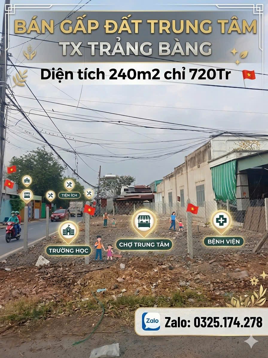 🔥CHÍNH CHỦ GỬI ! BÁN GẤP LÔ ĐẤT 240m2 GIẢM NHANH CHỈ CHỈ CÒN 720TR