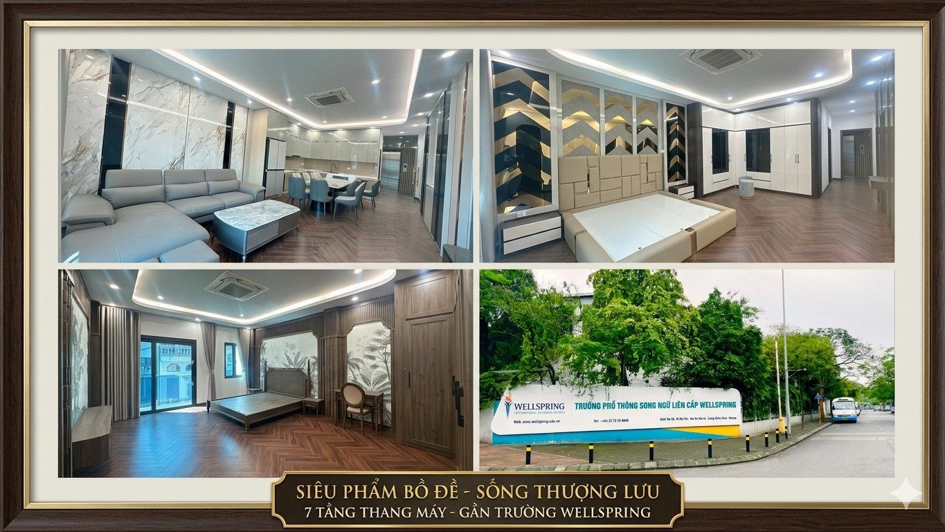 BÁN NHÀ BỒ ĐỀ 80M2- 7 TẦNG THANG MÁY - CẠNH TRƯỜNG WELLSPRING - Ô TÔ TRÁNH- 2x Tỷ [0372311369]