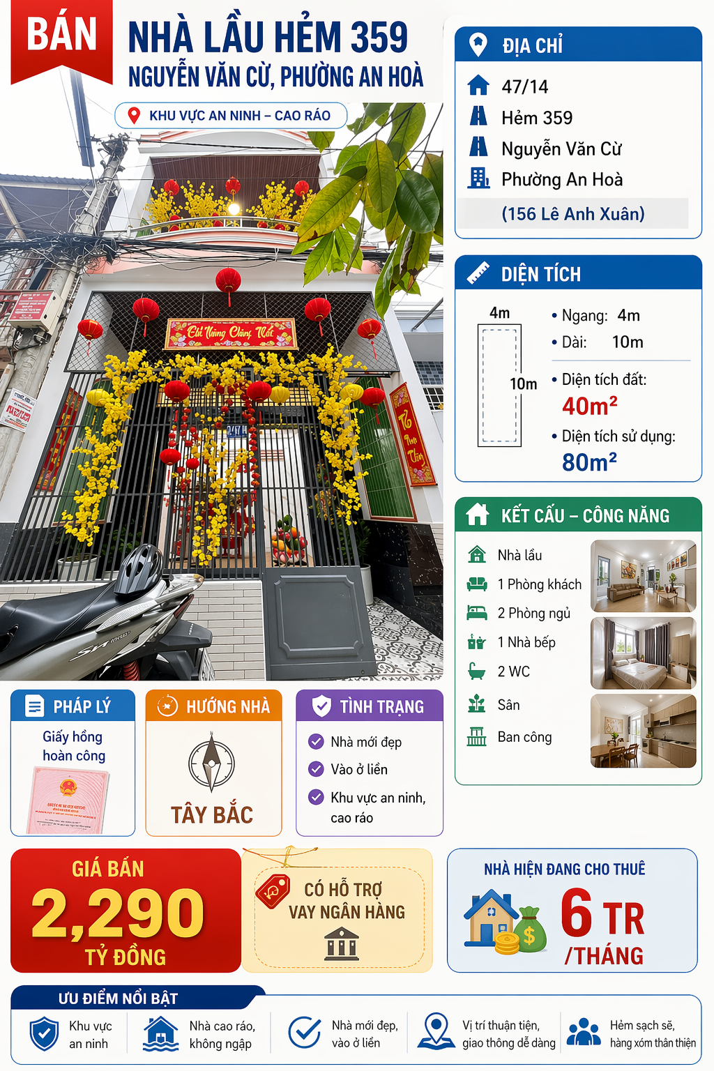 NHÀ HIỆN ĐANG CHO THUÊ 6TR/ THÁNG