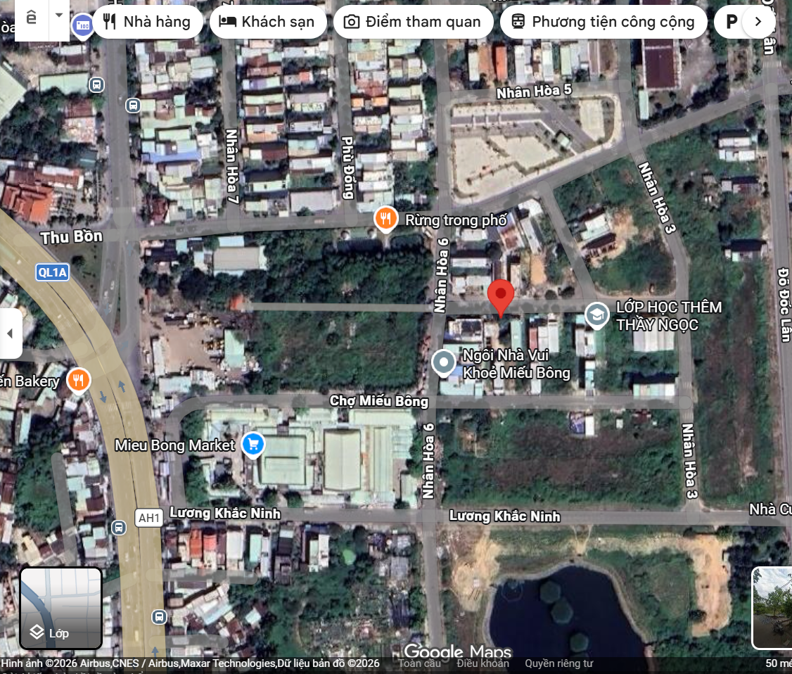 🔥 BÁN ĐẤT SÁT NHÂN HÒA 6 dt100m2 Giá 4ty150 khu dân trí cao