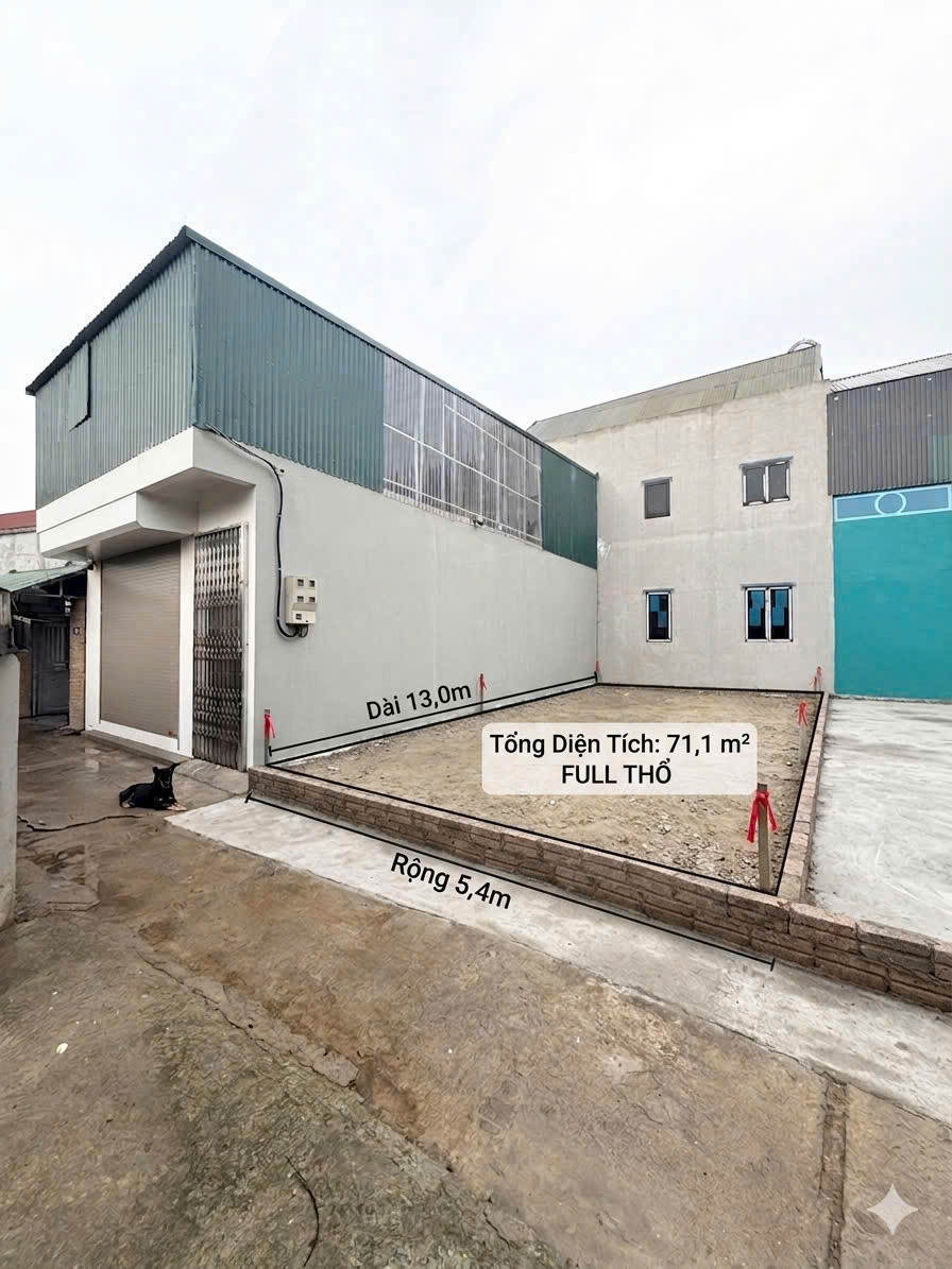 DUY NHẤT MỘT LÔ RẺ NHẤT HÒA LẠC
71m full thổ cư tại Bình Yên , Hòa Lạc ,
Đường trước đất oto tránh nhau thỏa mái
Xung quanh dân cư đã ở đông đúc hiện hữu
Rất nhiều nhà trọ và trung cư mini
5P di chuyển là tới khu CNC cũng như các cụm DH
LH e trang :
