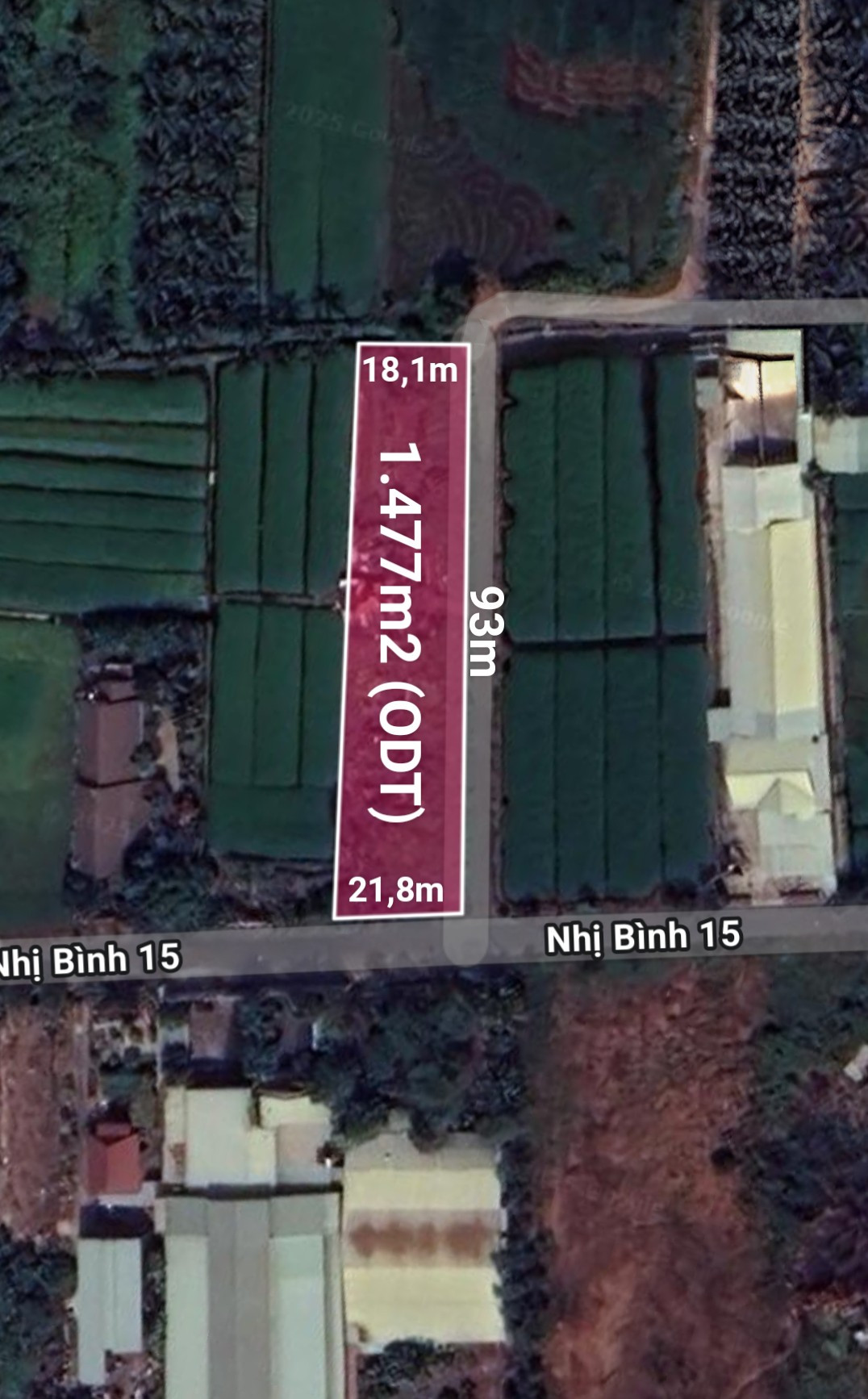 Bán đất 1477m² ngang 93m giá 32 tỷ Xã Đông Thạnh