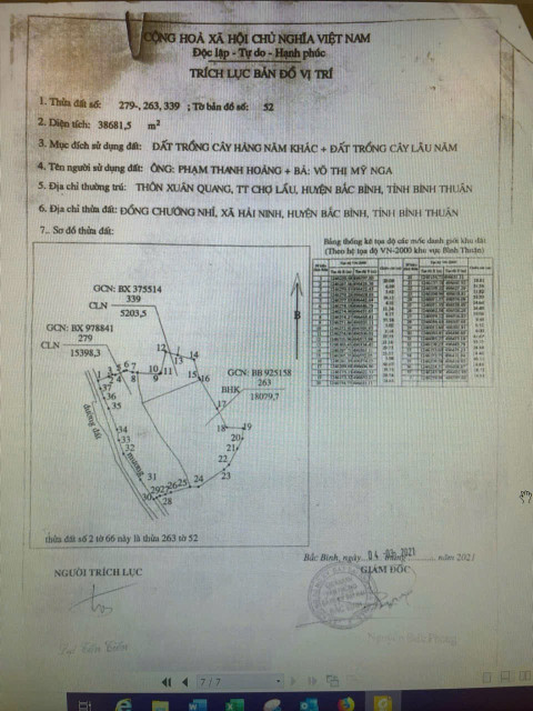 Chính chủ cần bán gấp đất gần KCN Hải Thuỷ, Hải Ninh, Bắc Bình, Bình Thuận