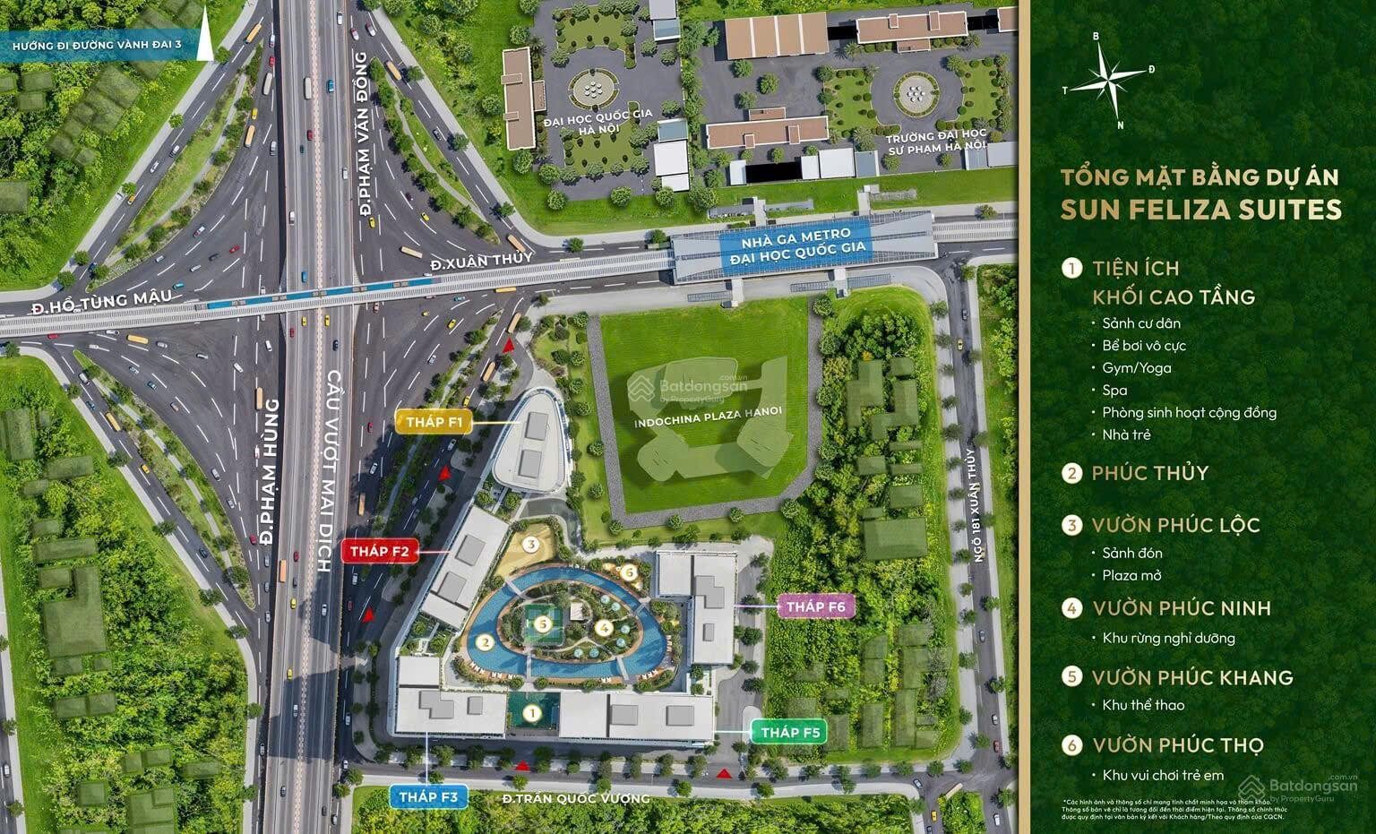 Bán gấp căn hộ chung cư 80.7 m2 Tòa F2 - Sun Feliza Suites, Cầu Giấy - Vị trí kim cương