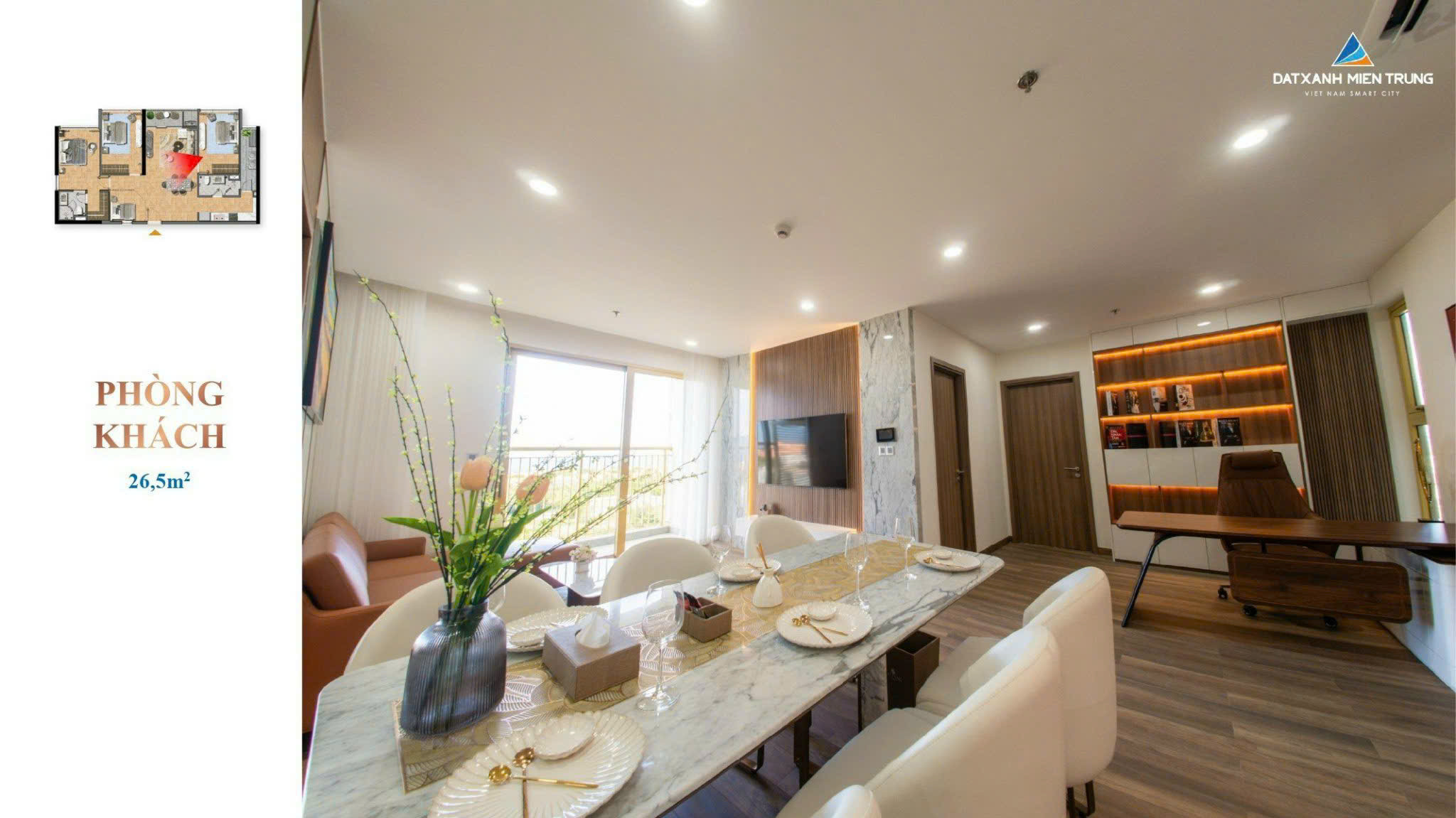 BÁN CĂN HỘ 1PN+ THE SANG VIEW BIỂN TẦNG CAO, BÀN GIAO FULL NỘI THẤT LIỀN TƯỜNG