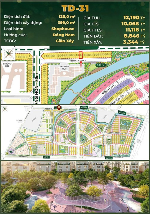 🌟 SHOPHOUSE 4 TẦNG – TD-31  TRỤC ĐƯỜNG TỰ DO 60M – VINHOMES GOLDEN CITY