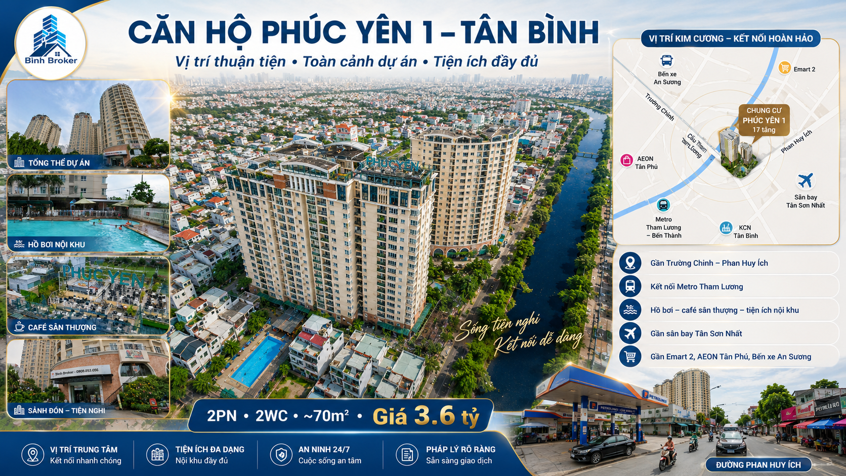 🌿 BÁN CĂN HỘ CHUNG CƯ PHÚC YÊN 1 – TÂN BÌNH | 2PN 2WC | FULL NỘI THẤT | ĐÃ CÓ SỔ HỒNG