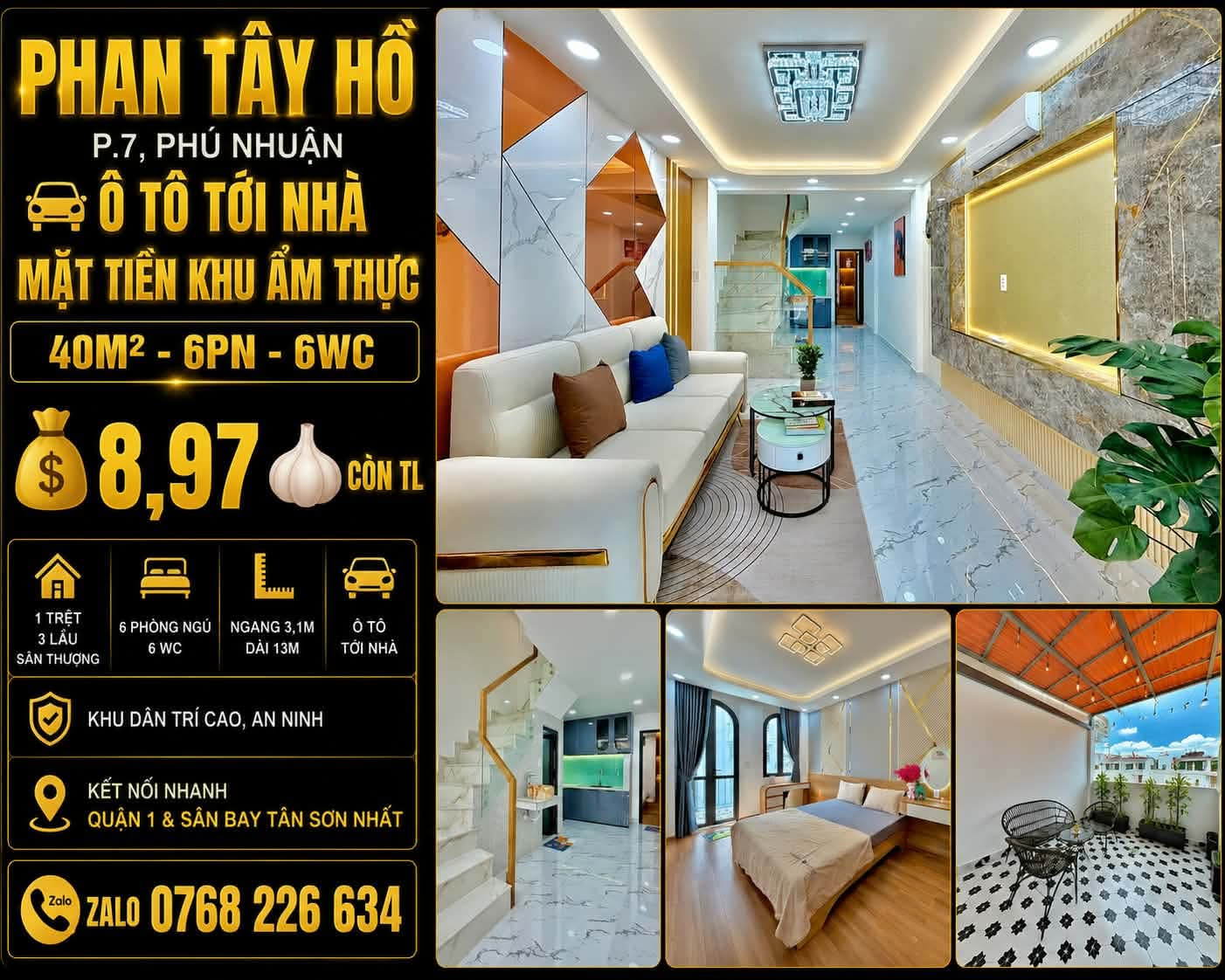 Bán Nhà riêng 40m2 có sẵn 40 m2 thổ cư giá 8.97 tỷ tại Đường Phan Tây Hồ Phường 07 Quận Phú Nhuận TP. Hồ Chí Minh