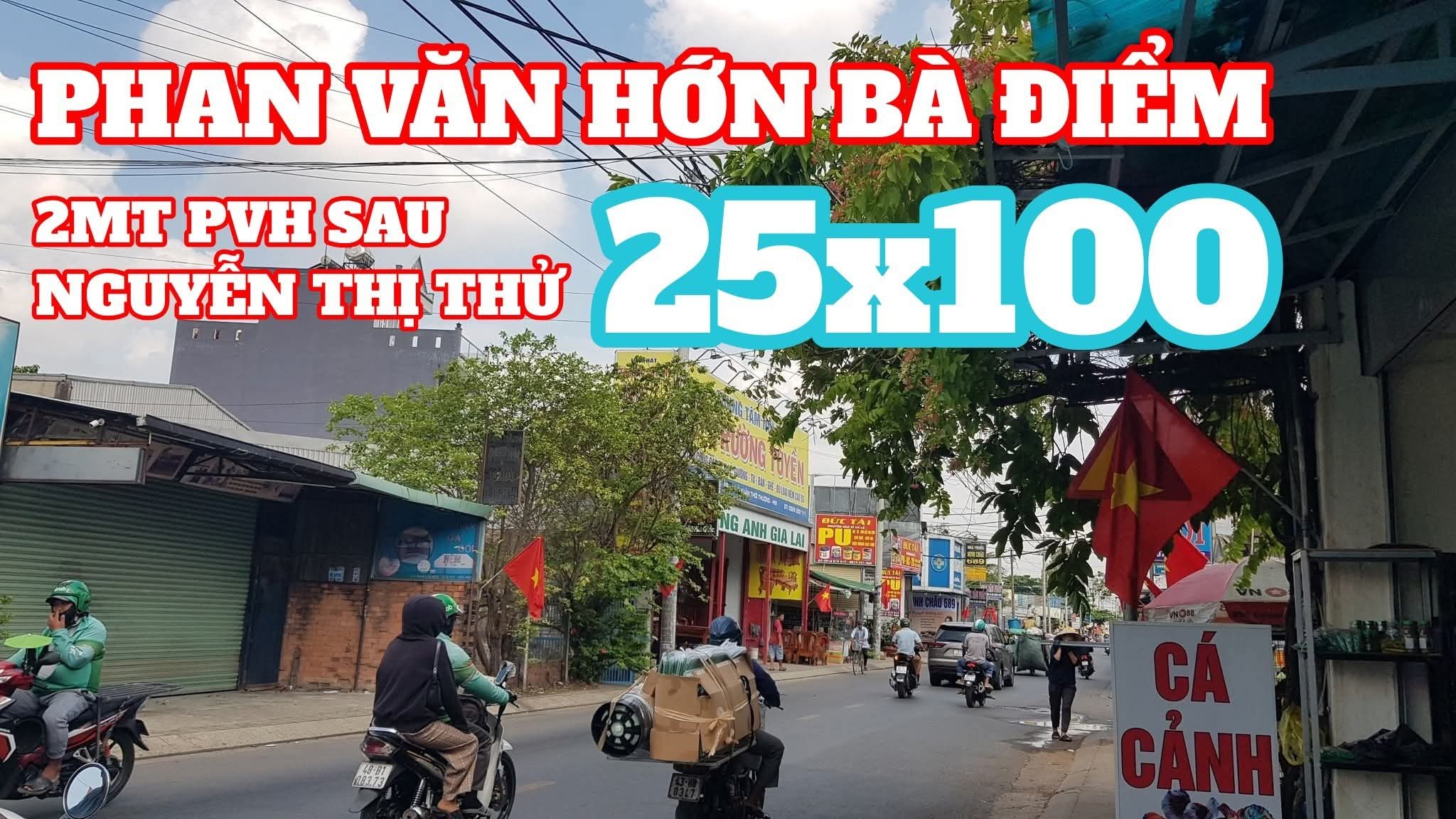🟥Mặt tiền Phan Văn Hớn 9x60m~ 550m² có sẵn 250m² thổ cư 26 tỷ tại Xã Bà Điểm