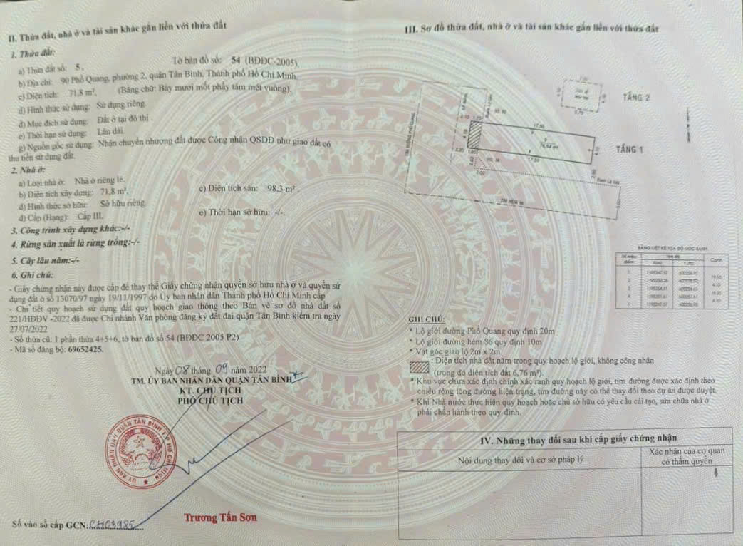Bán nhà 90-92 Phổ Quang, P. 2, Q. Tân Bình – Giá 40 tỷ