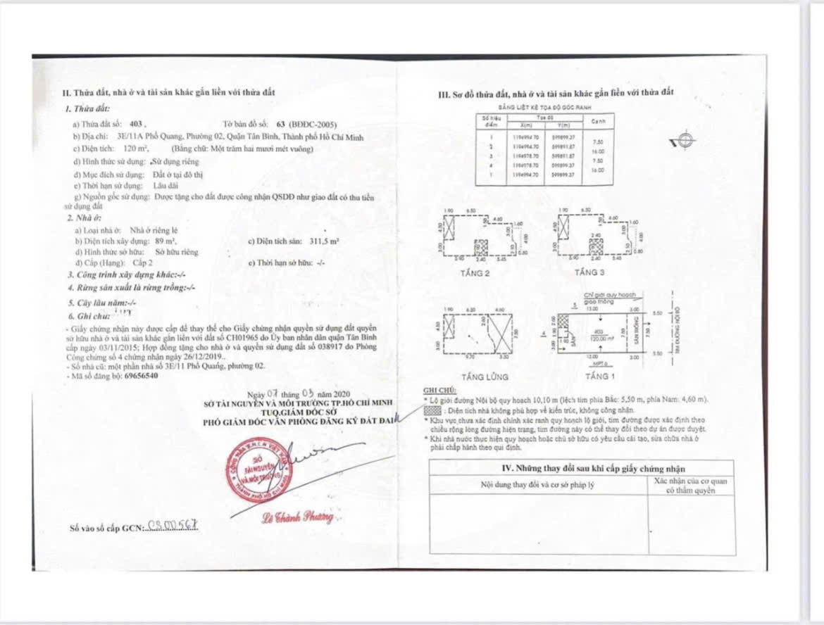 Bán nhà Hẻm Phổ Quang, Phường 2, Quận Tân Bình – Giá 42,5 tỷ