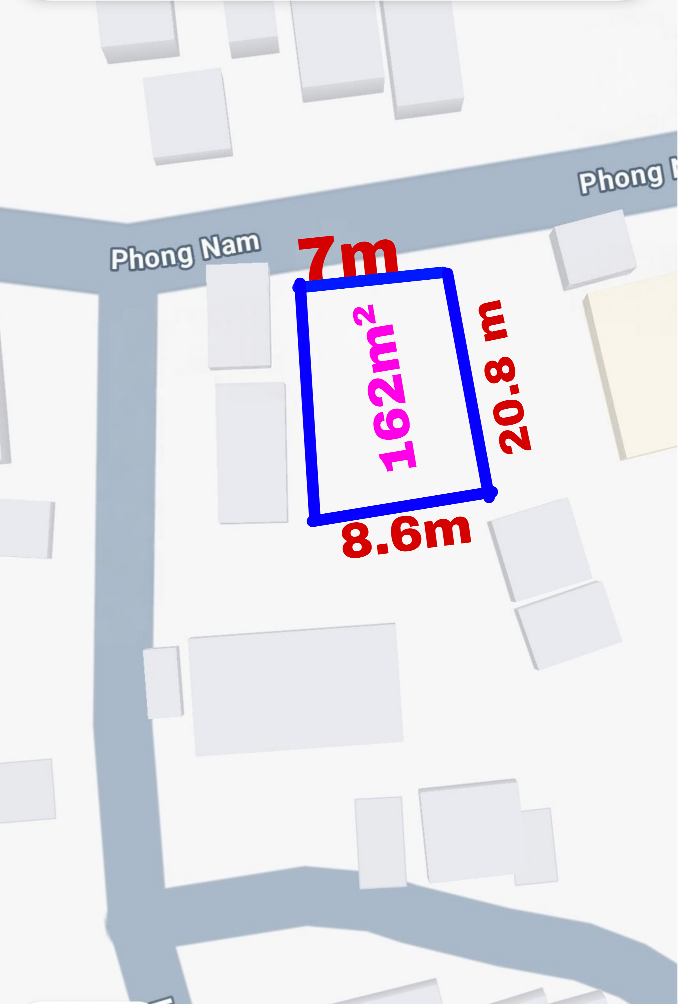 Mặt tiền đường Phong Nam Hòa Châu Đà Nẵng. Đường 7.5m .Đang thi công nâng lên 10.5m