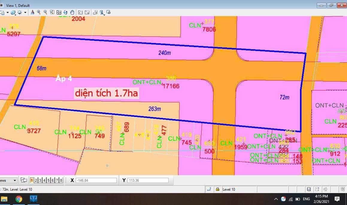 CƠ HỘI HIẾM sở hữu 1,7HA 2 MẶT TIỀN – QUY HOẠCH NGÃ 4 Theo TT Quy hoạch gần chợ 300m2 thổ