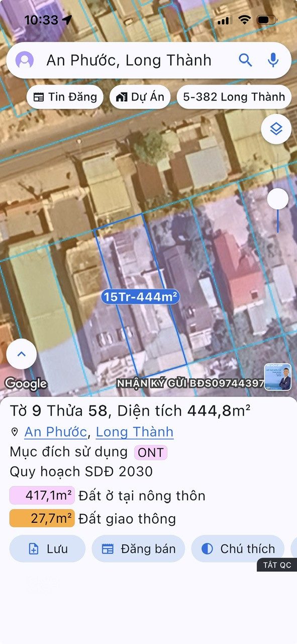 Cho thuê Đất 444m² thổ cư 444m² giá 20 triệu/ tháng tại Đường Phùng Hưng Xã An Phước Đồng Nai