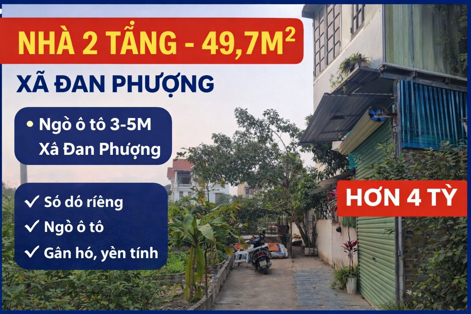 [CHỈ 2.5 TỶ NHẬN NHÀ] – CƠ HỘI SỞ HỮU 2 CĂN NHÀ ĐỘC LẬP TẠI TT PHÙNG – THU NHẬP THỤ ĐỘNG NGAY!