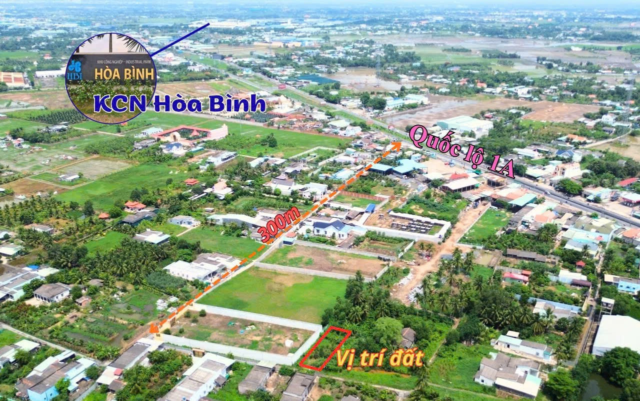 ⭐️ 107m thổ cư Nhựt Chánh, Bến Lức. Đường xe hơi cách QL1A chỉ 400m