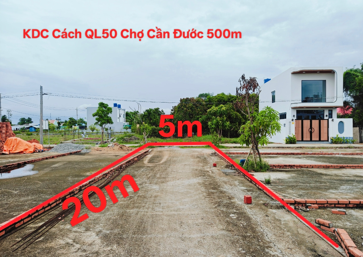 Bán đất thổ cư thị trấn Cần Đước huyện Cần Đước, DT 100m2 giá rẻ