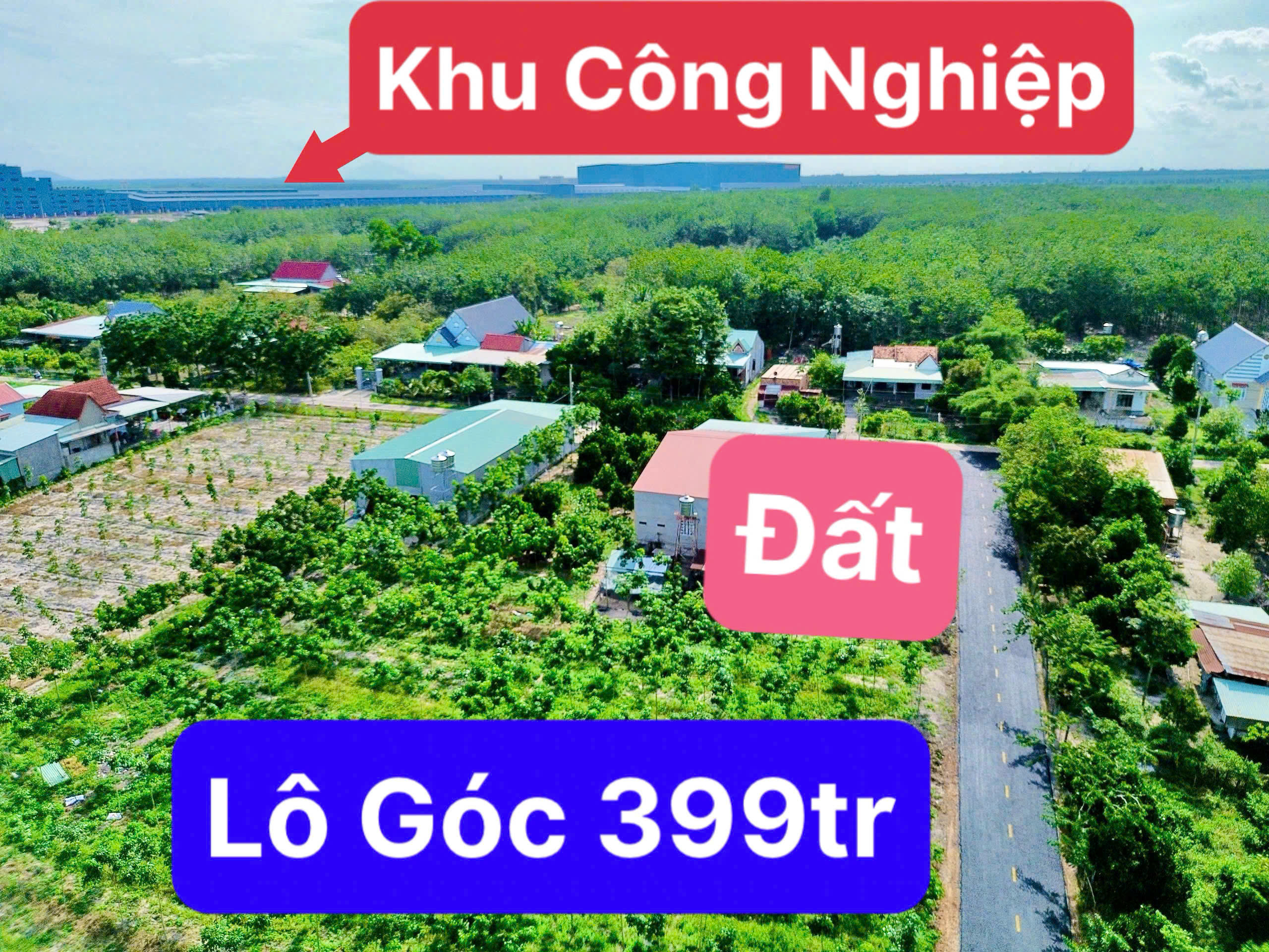 Lô Góc 399tr ngay sát Khu Công Nghiệp Minh Hưng SIKOKO.
