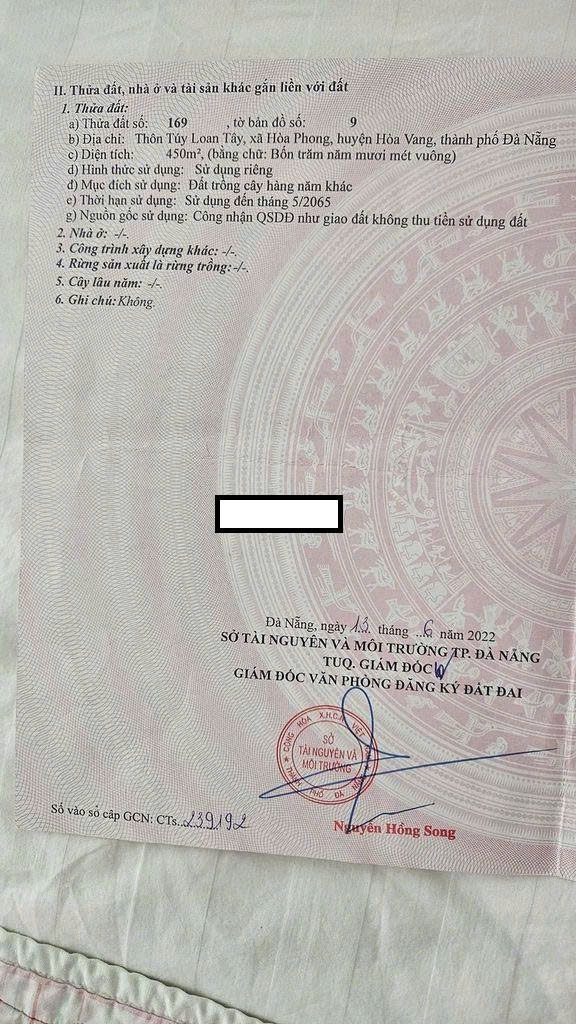 📌📌📌LÀM VIỆC TRỰC TIẾP GIÁ TỐT !!! Bán đất quốc lộ 14G, xã Hòa Phong