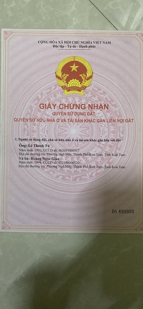 Bán đất gần đường lớn gần trường học võ lai