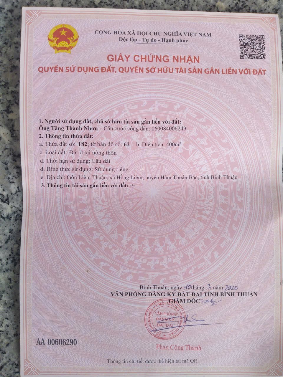 Bán đất thổ cư