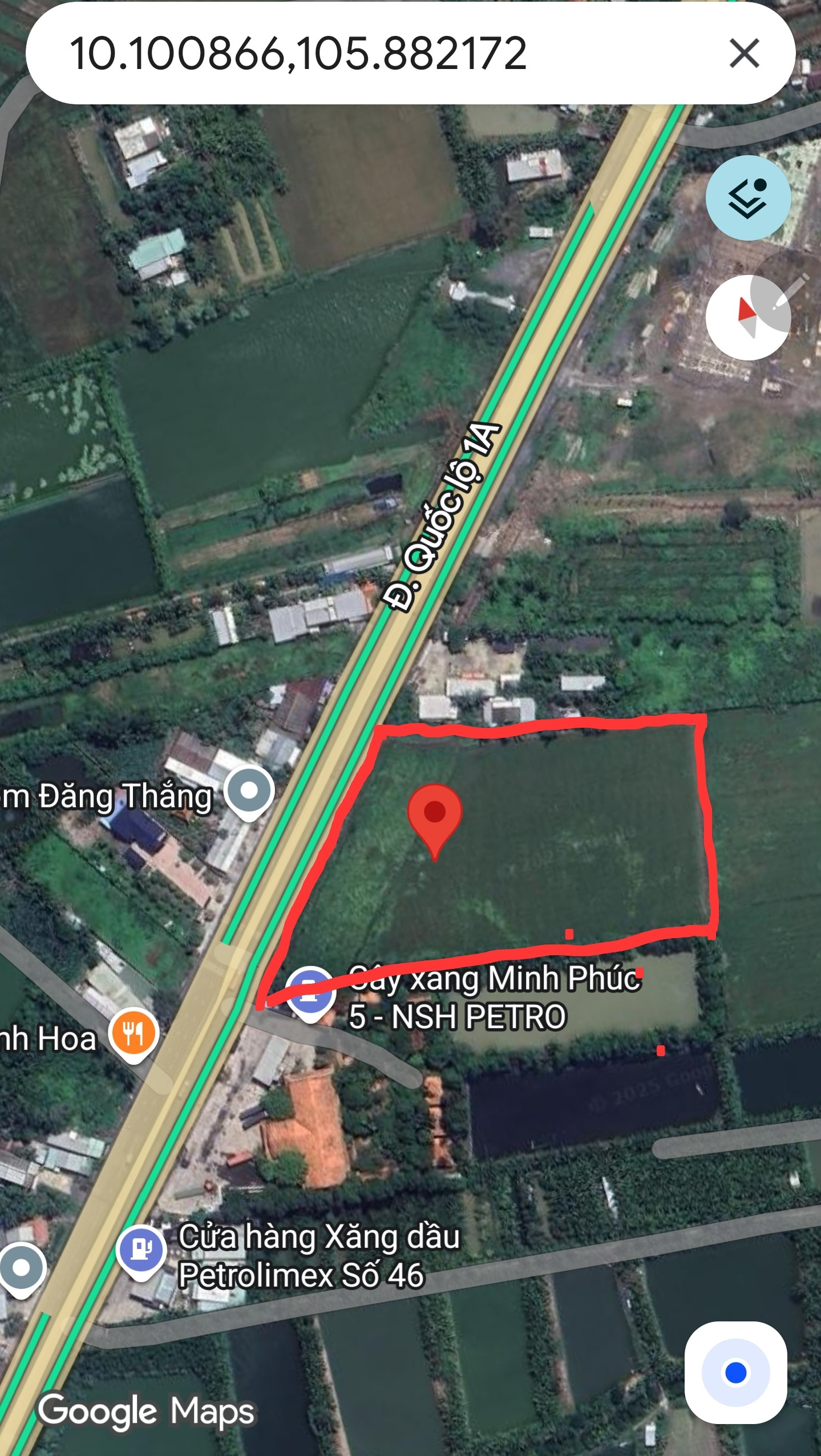 Chính chủ bán đất mặt tiền Quốc lộ 1A Vĩnh Long, 14.244,3m², ngang 113,19m, giao thương sầm uất