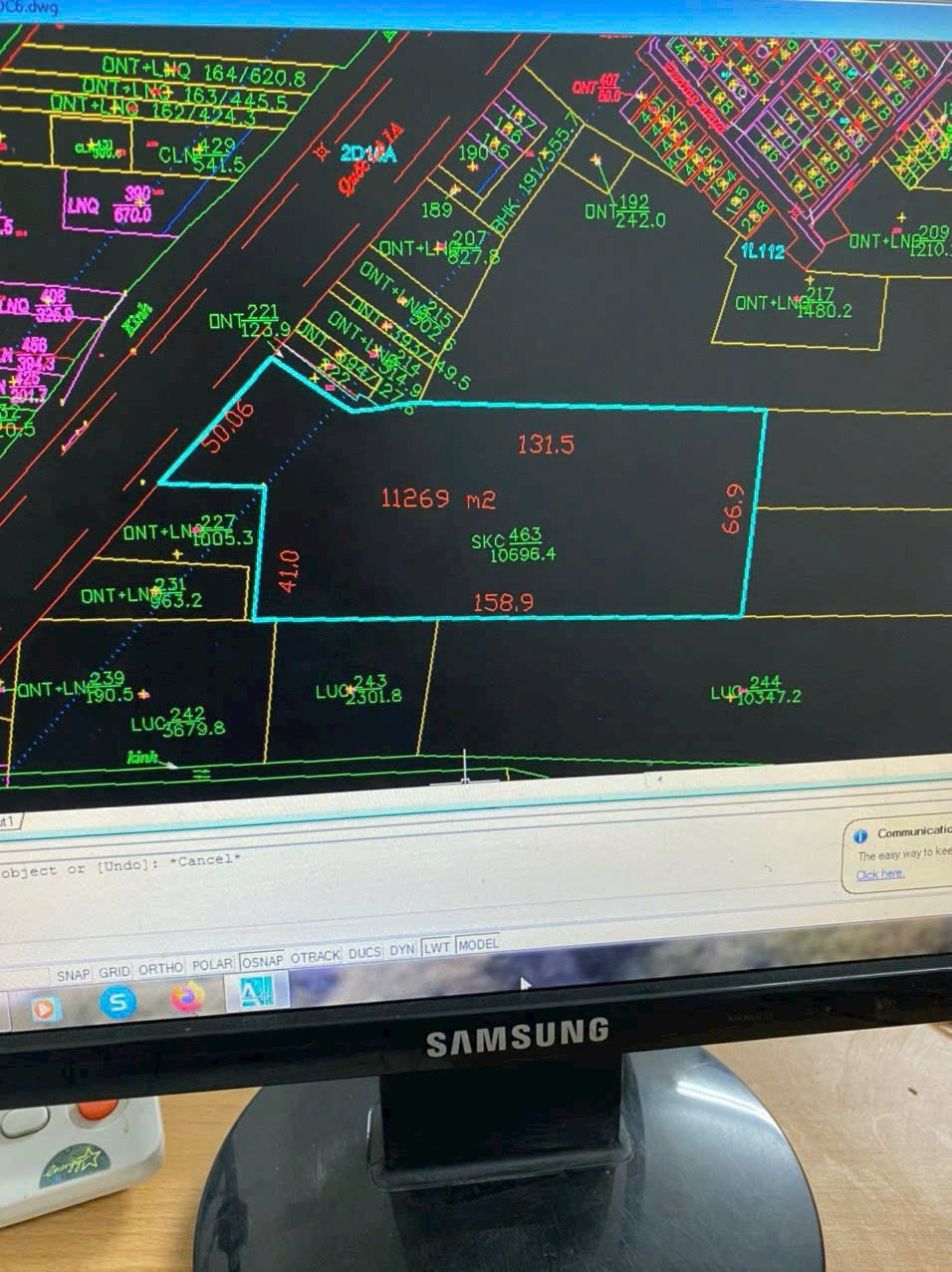 BÁN 11269m² ĐẤT SKC. MẶT TIỀN QL1A, TAM BÌNH, VĨNH LONG ( CÁCH KCN BÌNH MINH 11km ).