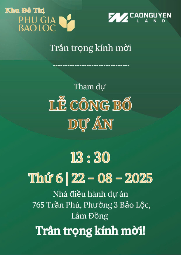 LỄ CÔNG BỐ DỰ ÁN - KHU ĐÔ THỊ PHÚ GIA BẢO LỘC