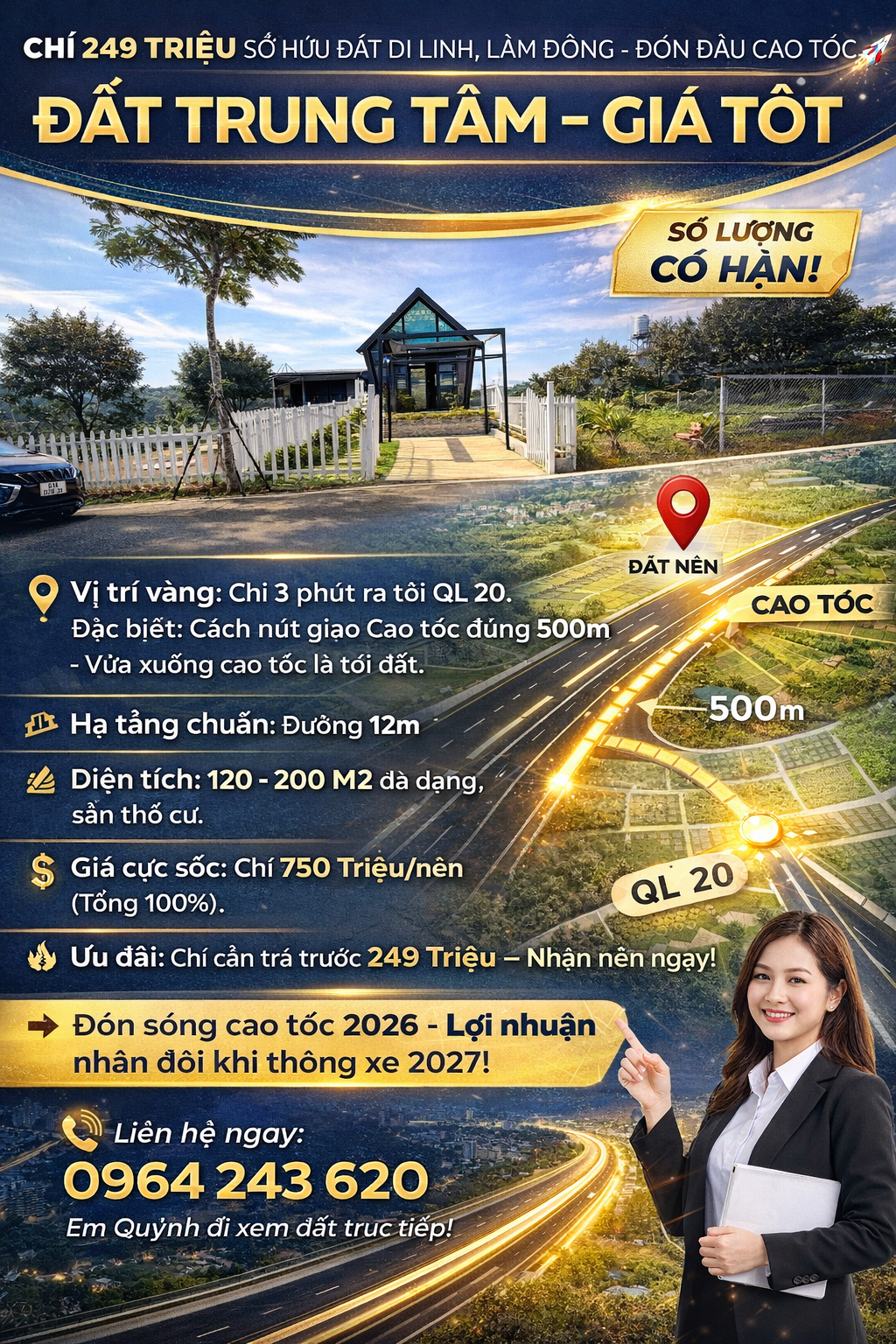 Cần bán lô đất 249 triệu tại Di Linh, Lâm Đồng